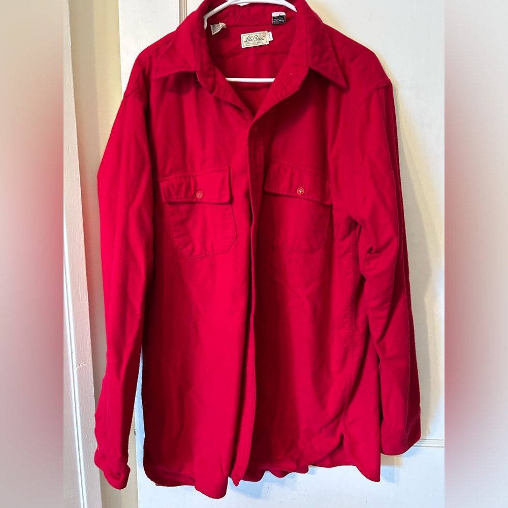 Men’s vintage LLBean long sleeve flannel button down